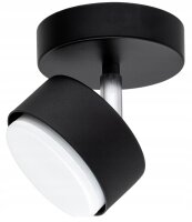 Deckenspot verstellbar Schwarz Metall GX53 B:10 cm Leuchte