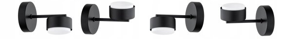 Wandleuchte Metall Schwarz GX53 T:15 cm Modern wohnlich Leuchte