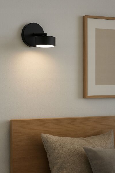 Wandleuchte Metall Schwarz GX53 T:15 cm Modern wohnlich Leuchte