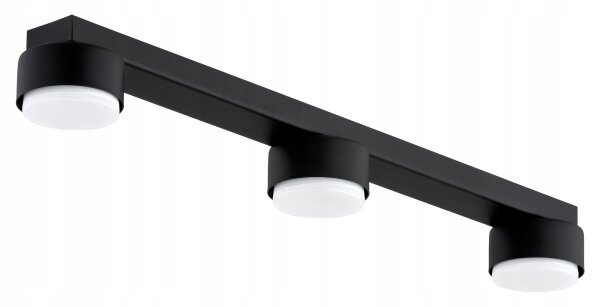 Deckenleuchte 3-flammig Schwarz GX53 L:60 cm Modern Leuchte