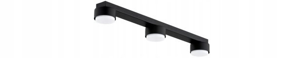 Deckenleuchte 3-flammig Schwarz GX53 L:60 cm Modern Leuchte