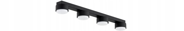 Deckenleuchte Schwarz 4-flammig GX53 L:60 cm Modern Leuchte