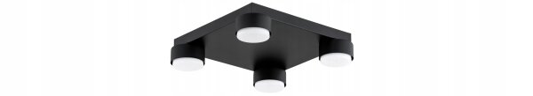 Deckenleuchte 4-flammig Schwarz GX53 B:30 cm Modern Leuchte
