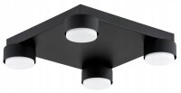 Deckenleuchte 4-flammig Schwarz GX53 B:30 cm Modern