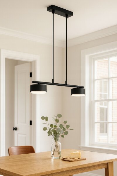 Pendelleuchte 2-flammig Schwarz GX53 L:40 cm Modern Leuchte