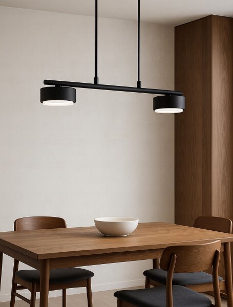 Pendelleuchte 2-flammig Schwarz GX53 L:40 cm Modern Leuchte