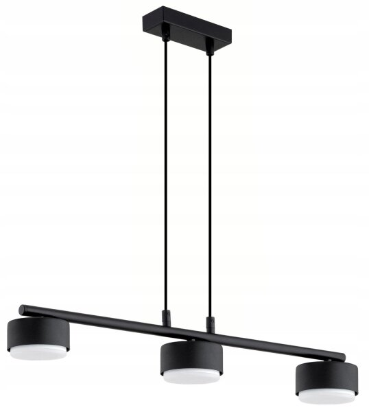 Hängelampe 3-flammig Schwarz Metall GX53 L:60 cm Modern Leuchte