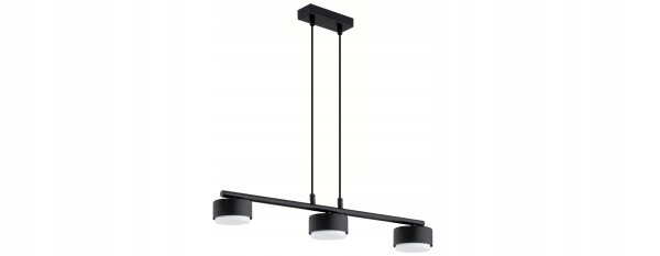 Hängelampe 3-flammig Schwarz Metall GX53 L:60 cm Modern Leuchte