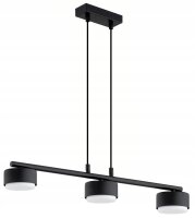 H&auml;ngelampe 3-flammig Schwarz Metall GX53 L:60 cm Modern