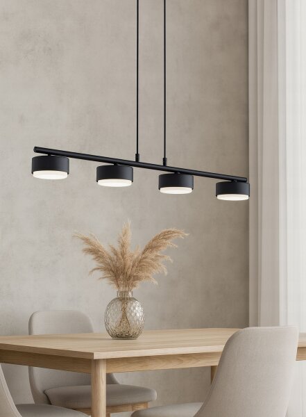 Pendelleuchte 4-flammig Schwarz GX53 L:70 cm Modern Leuchte