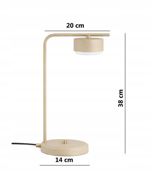 Tischleuchte Beige Metall GX53 38 cm Modern wohnlich Leuchte