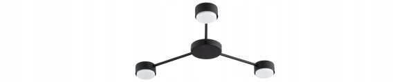 Deckenleuchte 3-flammig Schwarz GX53 B:50 cm Modern