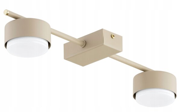 Deckenleuchte 2-flammig Ecru Metall GX53 L:30 cm Modern Leuchte
