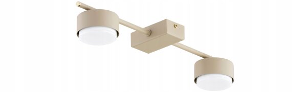 Deckenleuchte 2-flammig Ecru Metall GX53 L:30 cm Modern Leuchte