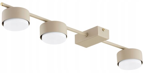 Deckenleuchte 3-flammig Metall Ecru GX53 L:50 cm Modern Leuchte