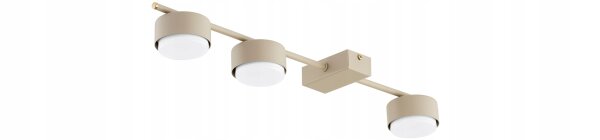 Deckenleuchte 3-flammig Metall Ecru GX53 L:50 cm Modern Leuchte
