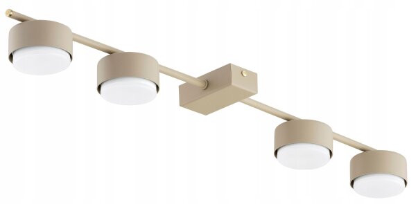 Deckenleuchte 4-flammig Metall Ecru GX53 L:70 cm Modern Leuchte
