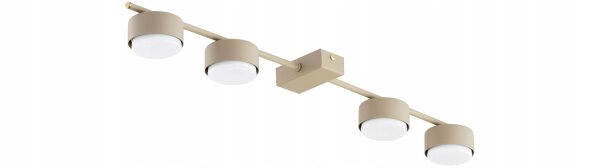 Deckenleuchte 4-flammig Metall Ecru GX53 L:70 cm Modern Leuchte