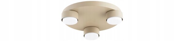 Deckenleuchte Metall 3-flammig Ecru GX53 B:30 cm Modern Leuchte