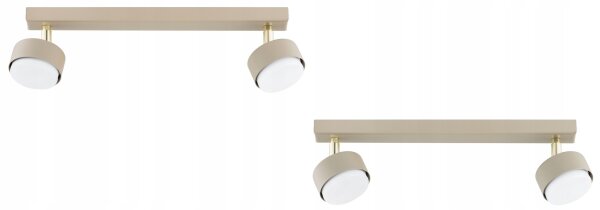 Deckenspot schwenkbar Metall Ecru GX53 L:40 cm wohnlich Leuchte