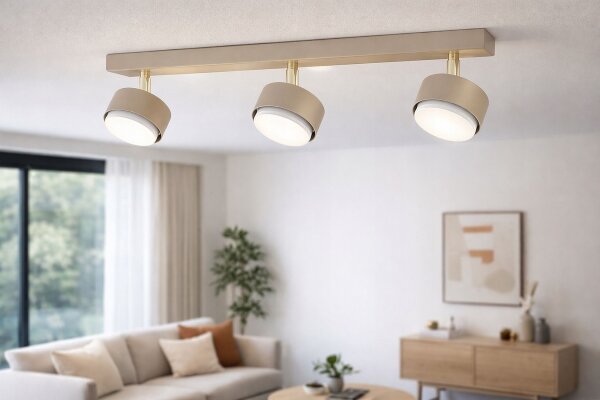 Deckenspot verstellbar 3-flammig Ecru GX53 L:60 cm Leuchte