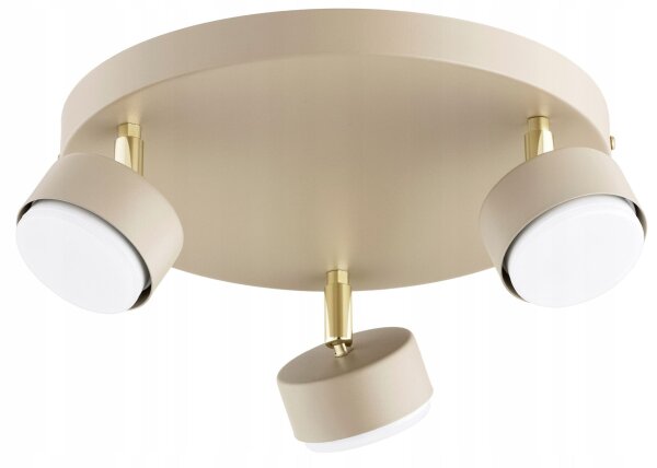 Deckenspot schwenkbar Ecru Metall GX53 Ø30 cm dekorativ Leuchte