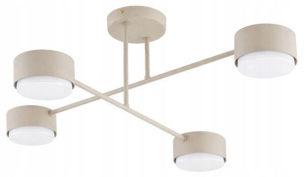 Deckenleuchte 4-flammig Ecru GX53 B:60 cm blendarm Leuchte