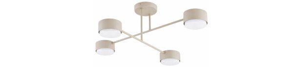 Deckenleuchte 4-flammig Ecru GX53 B:60 cm blendarm Leuchte