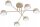 Deckenlampe 6-flammig Metall Ecru GX53 B:60 cm blendarm Leuchte