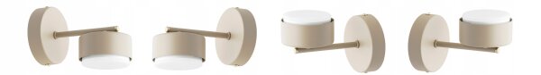 Wandleuchte Metall Ecru blendarm GX53 T:15 cm Modern