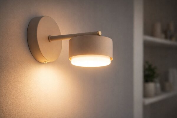 Wandleuchte Metall Ecru blendarm GX53 T:15 cm Modern