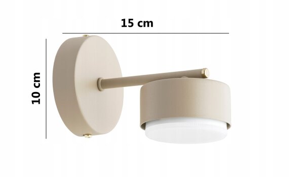 Wandleuchte Metall Ecru blendarm GX53 T:15 cm Modern
