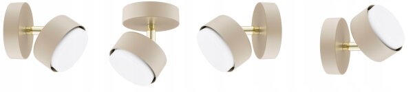 Deckenspot schwenkbar Ecru Gold GX53 L:10 cm Modern