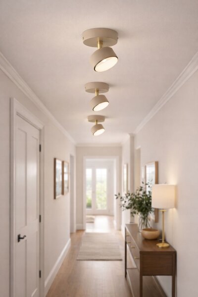 Deckenspot schwenkbar Ecru Gold GX53 L:10 cm Modern