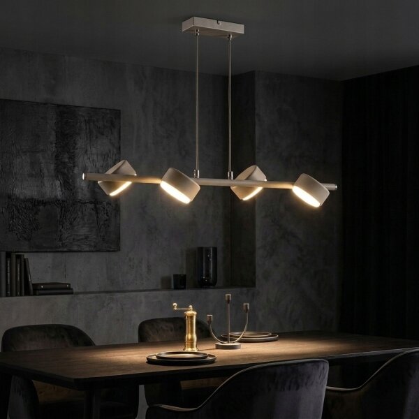 Pendelleuchte 4-flammig Ecru GX53 L:55 cm blendarm Leuchte