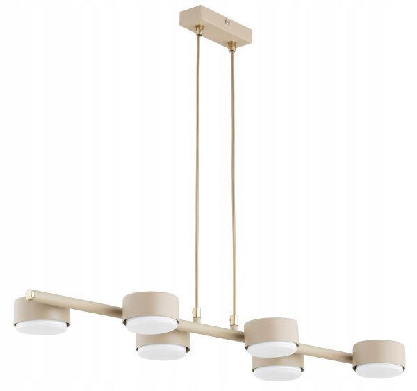 Pendelleuchte 6-flammig Metall Ecru GX53 L:70 cm Modern