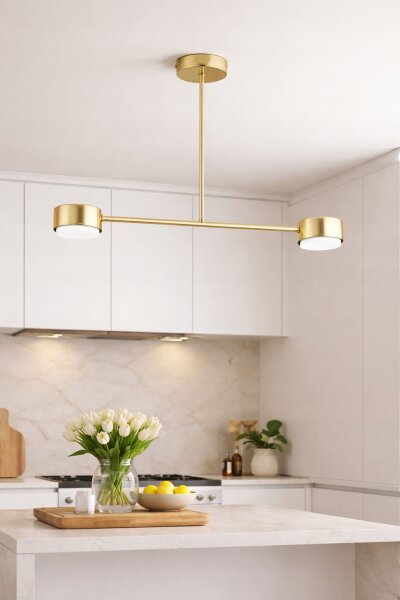 Deckenleuchte 2-flammig Gold Metall GX53 B:65 cm Modern Leuchte