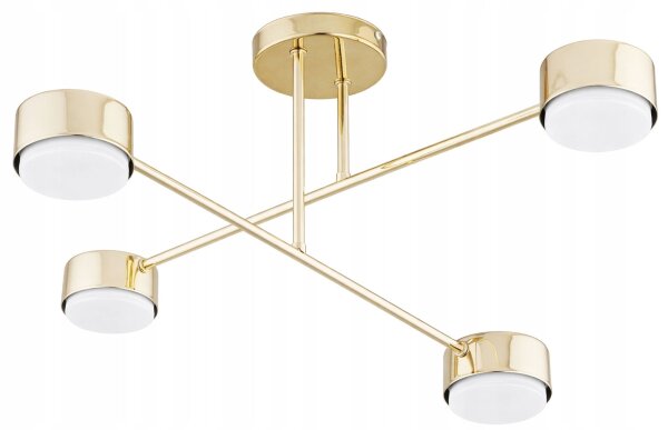 Deckenleuchte 4-flammig Metall Gold GX53 B:65 cm Modern Leuchte