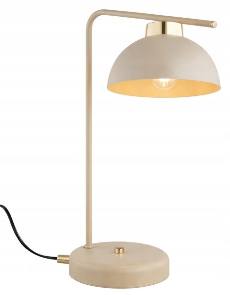 Tischleuchte Gold Beige E27 H:38 cm Modern dekorativ Leuchte