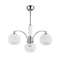 Deckenlampe Chrom Wei&szlig; 3-flmg NABO Esszimmer E27