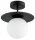 Deckenlampe Glas Schwarz Weiß E27 B:20 cm dekorativ Leuchte