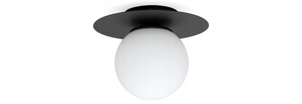 Deckenlampe Glas Schwarz Weiß E27 B:75 cm wohnlich Leuchte