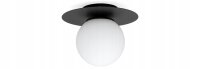 Deckenlampe Glas Schwarz Weiß E27 B:75 cm wohnlich