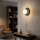 Wandlampe Glas Kugel Schwarz Weiß E27 B:20 cm blendarm Leuchte