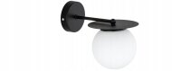 Wandleuchte Glas Schwarz Weiß E27 B:15 cm blendarm