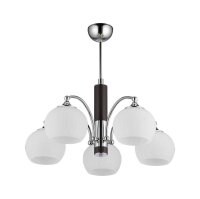 Deckenleuchte NABO Chrom Braun Wei&szlig; &Oslash;58cm Lampe