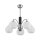Deckenleuchte NABO Chrom Braun Wei&szlig; &Oslash;58cm Lampe