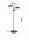 Stehleuchte 2-flammig Glas Schwarz Weiß E27 150 cm