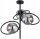 Deckenlampe Rauchglas Schwarz blendarm E27 B:40 cm edel Leuchte
