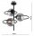 Deckenlampe Rauchglas Schwarz blendarm E27 B:40 cm edel Leuchte